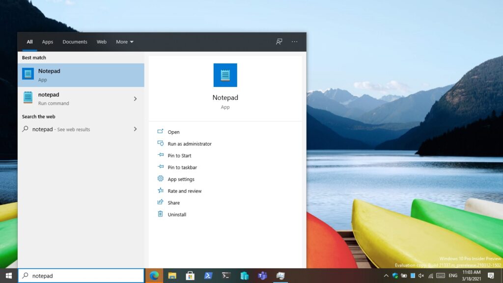 Given a try with Windows 10 Insider Preview Build 21337 AugmaStudio