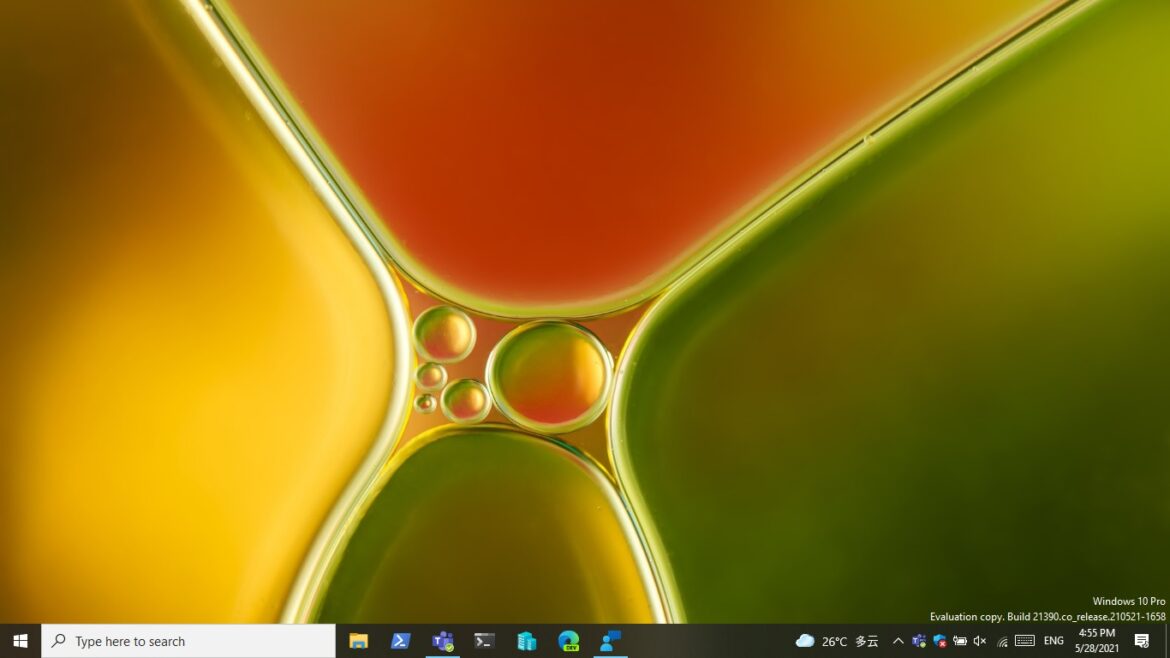 Given a try with Windows 10 Insider Preview Build 21390