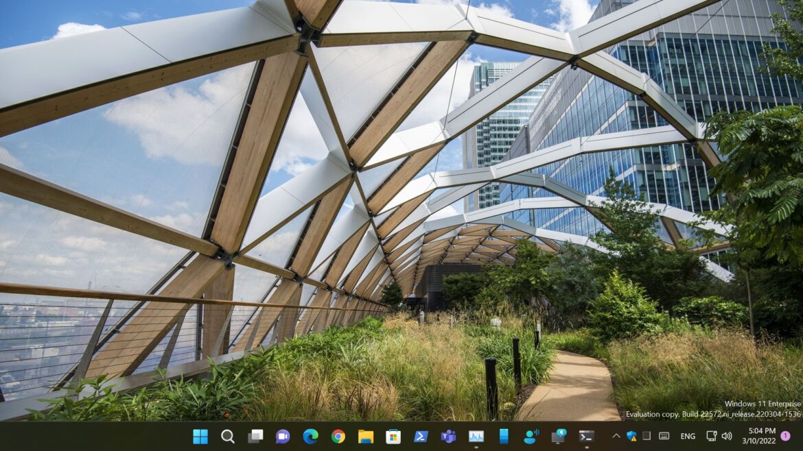 Given a try with Windows 11 Insider Preview Build 22572