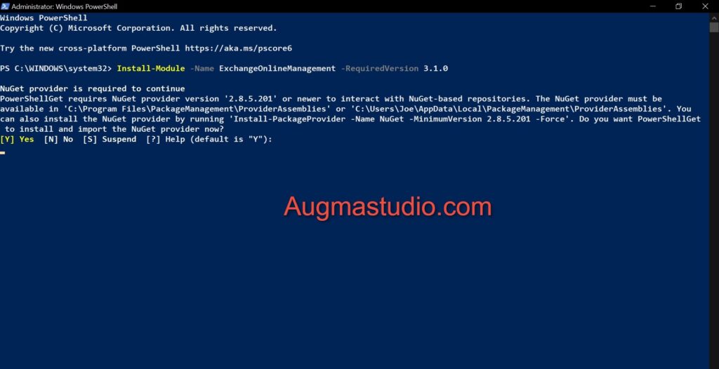 How to install Exchange Online PowerShell module - AugmaStudio