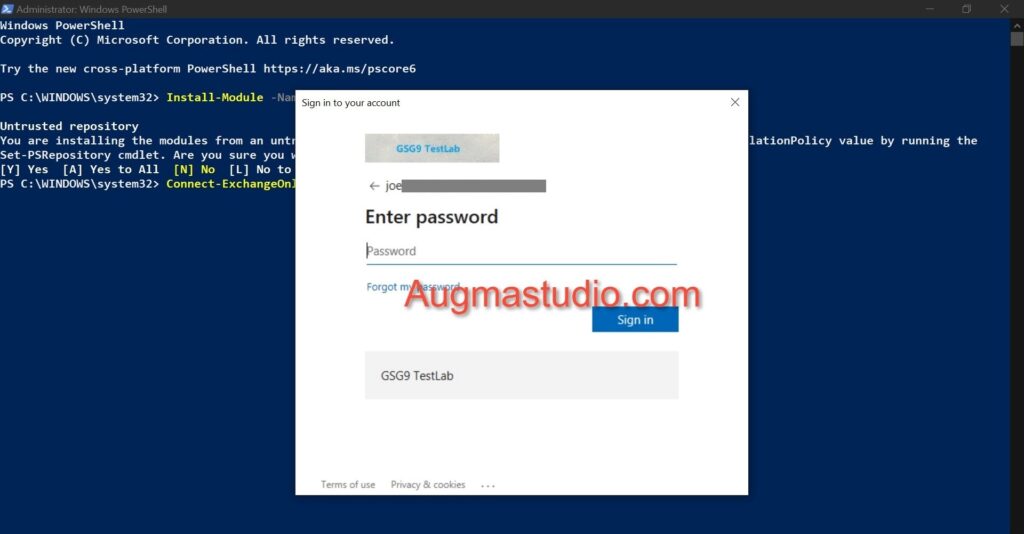 How to install Exchange Online PowerShell module - AugmaStudio